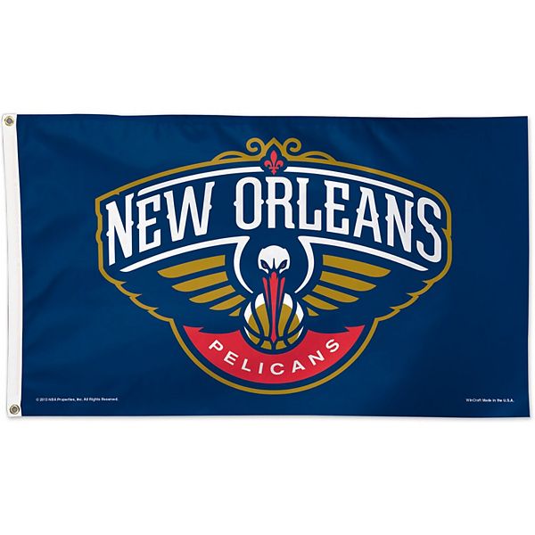 Wincraft New Orleans Pelicans Single Sided 3 X 5 Deluxe Team Logo Flag