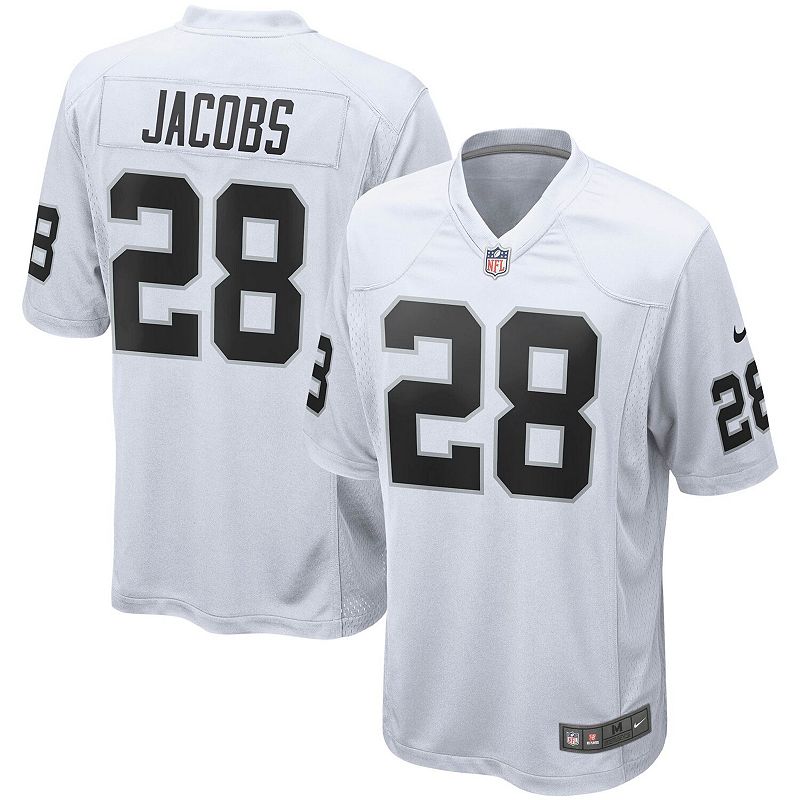Mens Nike Josh Jacobs White Oakland Raiders Game Jersey, Size: Small