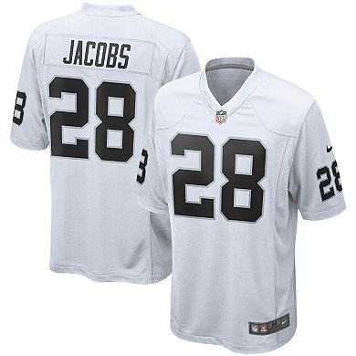 Men's Nike Josh Jacobs White Oakland Raiders Game Jersey