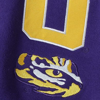 Youth Purple LSU Tigers Applique Arch & Logo Full-Zip Hoodie