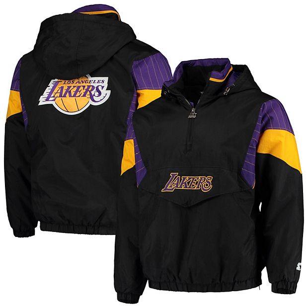 LOS ANGELES LAKERS Starter Hooded Half Zip Pullover Jacket SMALL