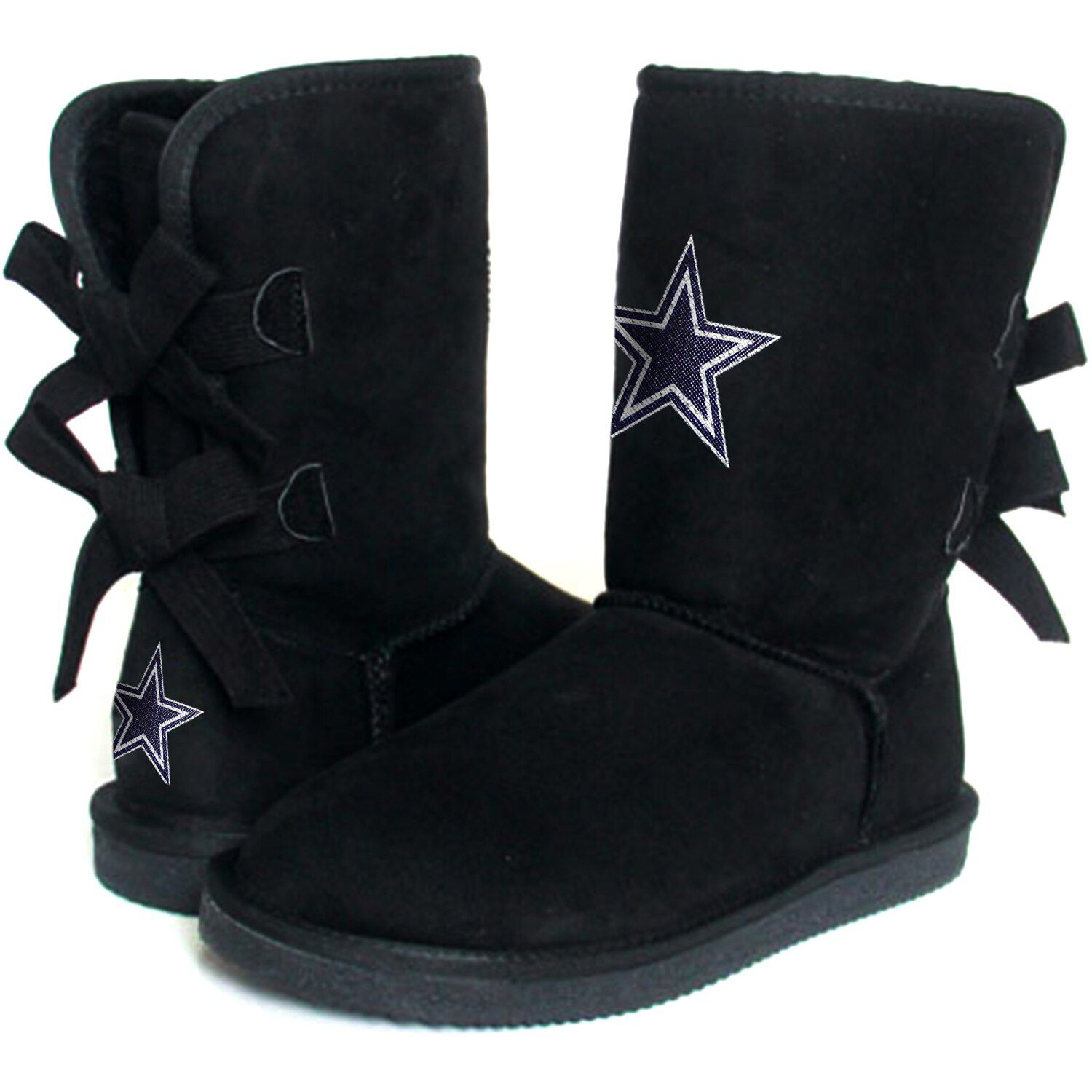 Women's Cuce Navy Dallas Cowboys Patron Bow Boots