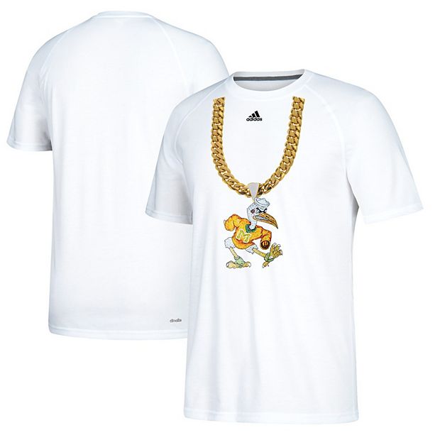 Italiaans Legacy Getand Men's adidas White Miami Hurricanes Turnover Chain Ultimate Climalite  T-Shirt