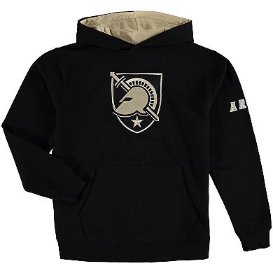 Youth Black Army Black Knights Big Logo Pullover Hoodie