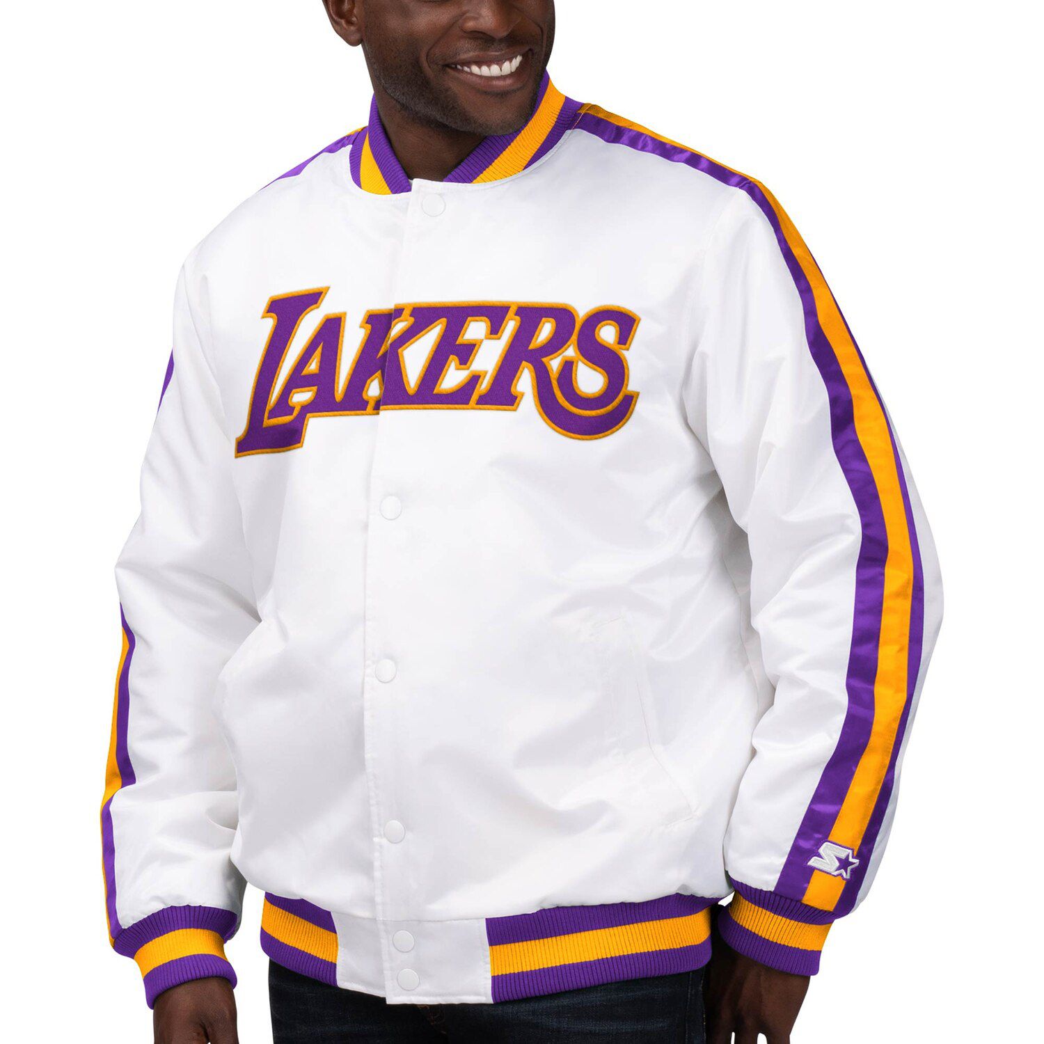 lakers pullover starter jacket