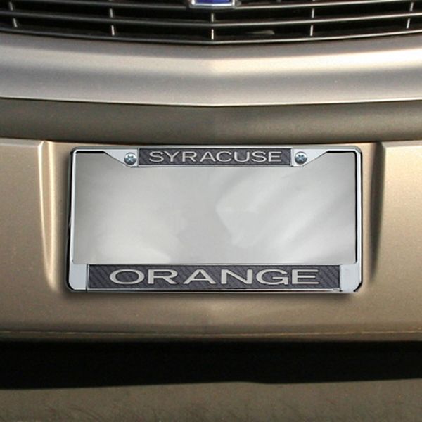 Syracuse Orange Carbon Fiber Team License Plate Frame