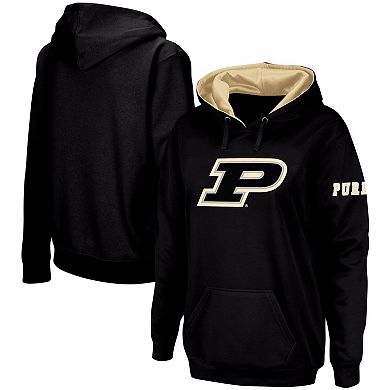 Women's Black Purdue Boilermakers Team Big Logo Pullover Hoodie