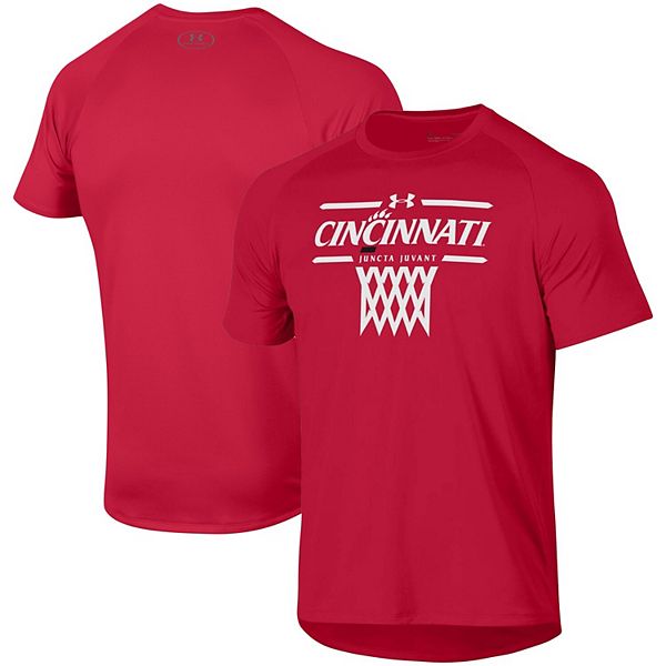 Men's Under Armour Red Cincinnati Bearcats Basketball Hoop Tech T-Shirt