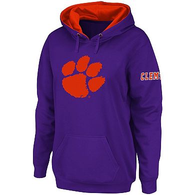 Women's Purple Clemson Tigers Big Logo Pullover Sweatshirt