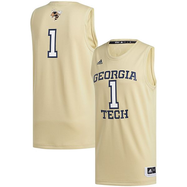Men's adidas #1 Gold Georgia Tech Yellow Jackets Swingman Basketball Jersey