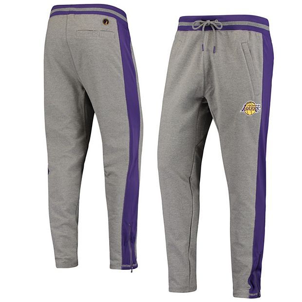 Men's FISLL Gray Los Angeles Lakers Core French Terry Jogger Pants