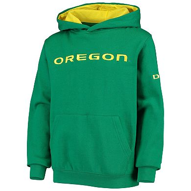 Youth Green Oregon Ducks Big Logo Pullover Hoodie