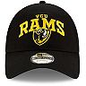 Men's New Era Black VCU Rams Arch Over Logo 9TWENTY Adjustable Hat