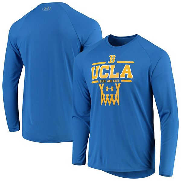 UCLA Bruins Under Armour Basketball On Court Warm Up Hoodie Shooting T-Shirt  - White