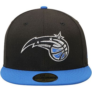 Men's New Era Black/Blue Orlando Magic Official Team Color 2Tone 59FIFTY Fitted Hat