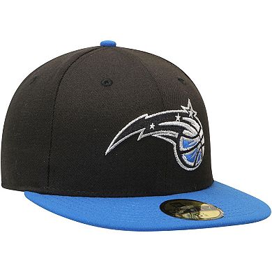Men's New Era Black/Blue Orlando Magic Official Team Color 2Tone 59FIFTY Fitted Hat