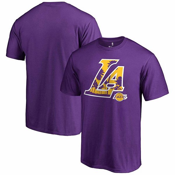 Men's Fanatics Branded Purple Los Angeles Lakers Sunset BLVD T-Shirt