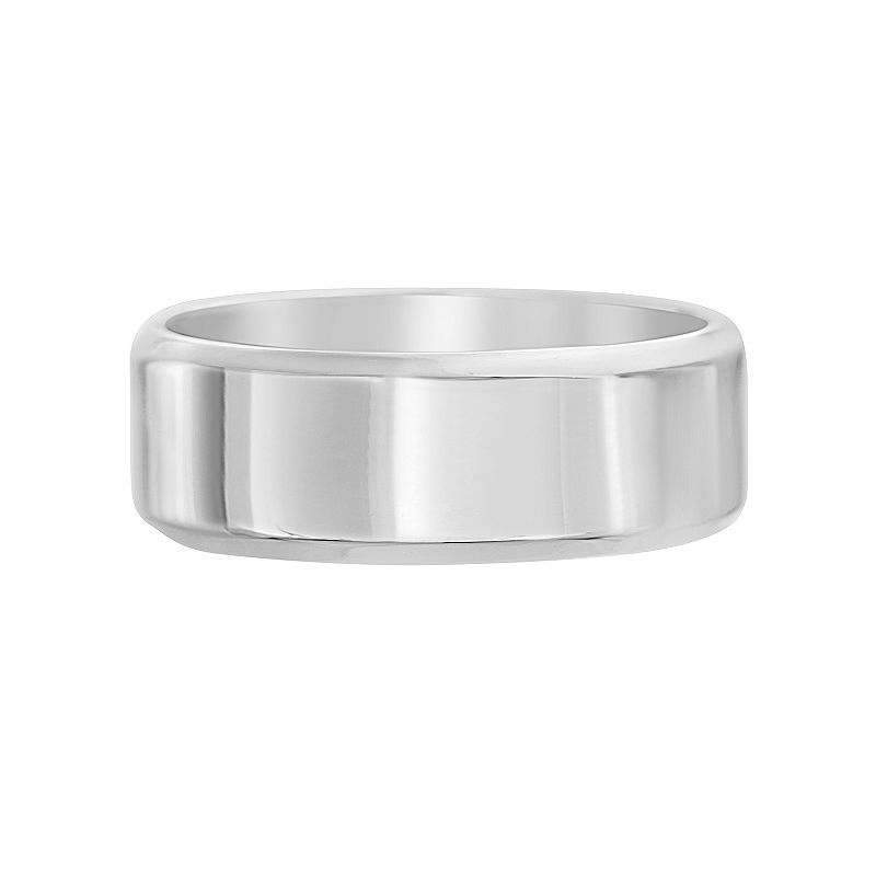 Mens 1913 Two-Tone Stainless Steel Ring, Silver