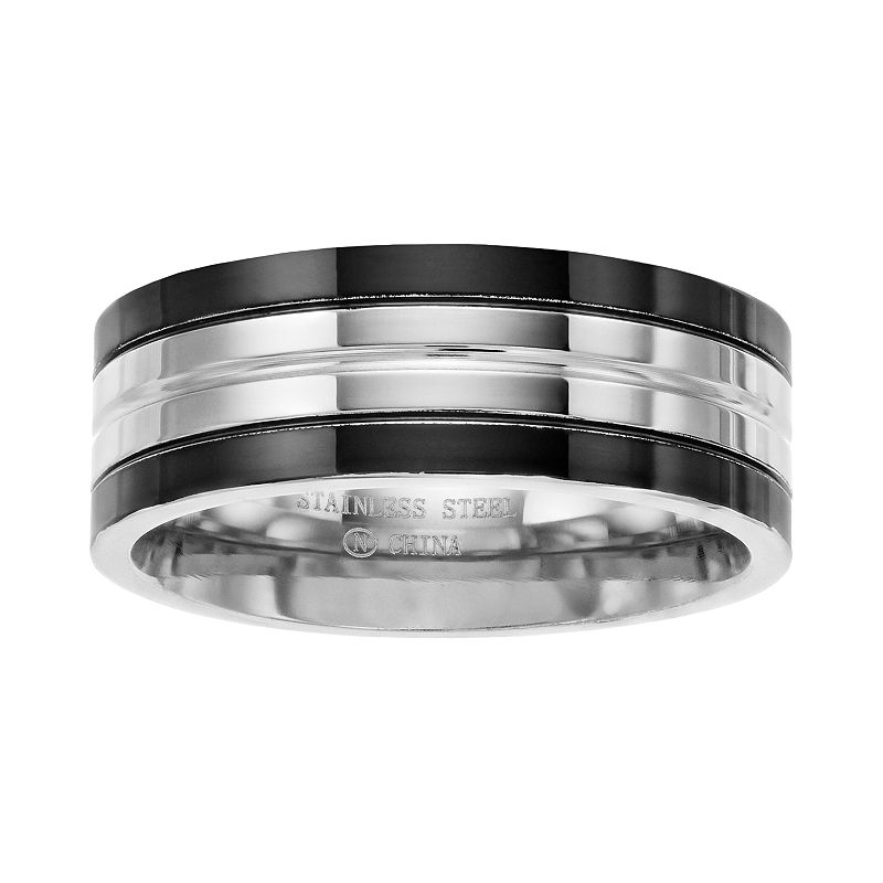 Mens 1913 Two Tone Stainless Steel Ring, Size: 10
