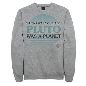 Men's NASA Pluto Was A Planet Graphic Fleece Pullover