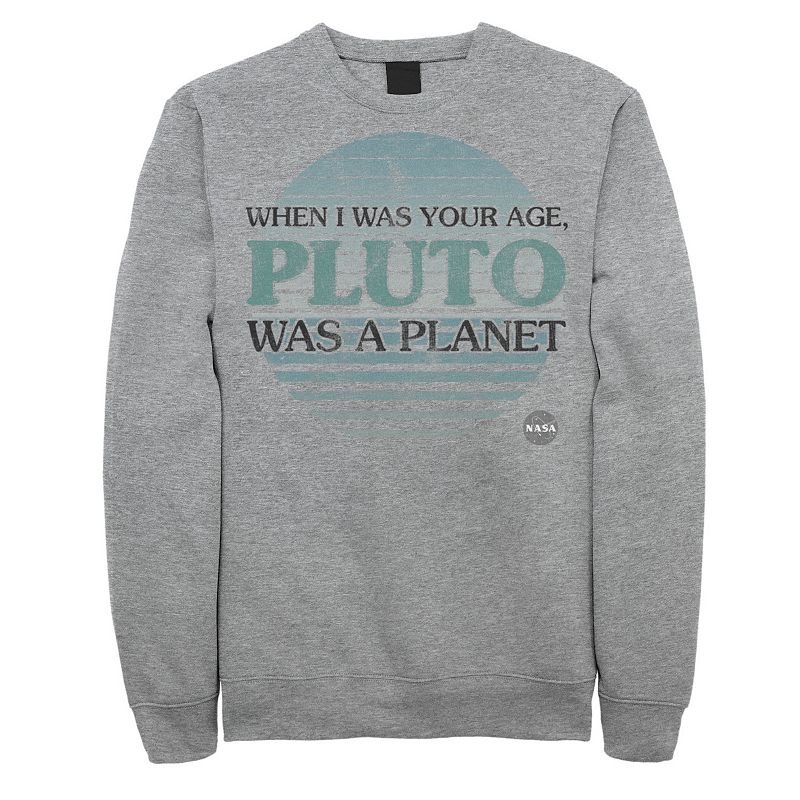 Men's NASA Pluto Was A Planet Graphic Fleece Pullover, 