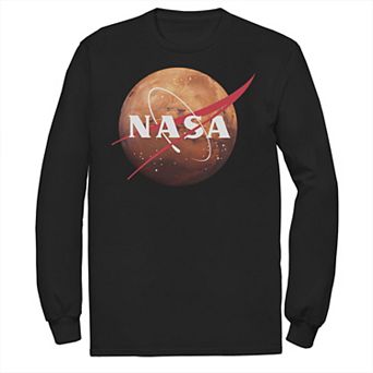 Men's NASA Mars Planet Logo Long Sleeve Graphic Tee
