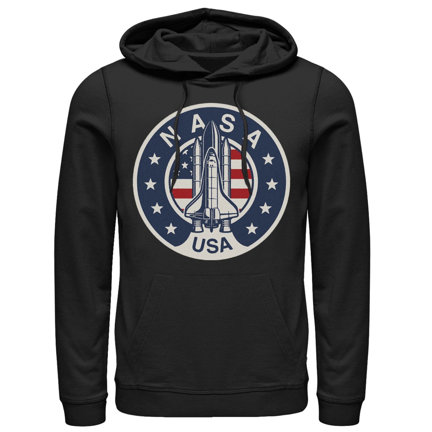 nasa hoodie with flags on sleeves