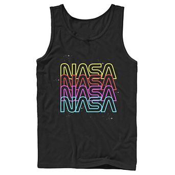 Men's NASA Neon Rainbow Logo Tank Top