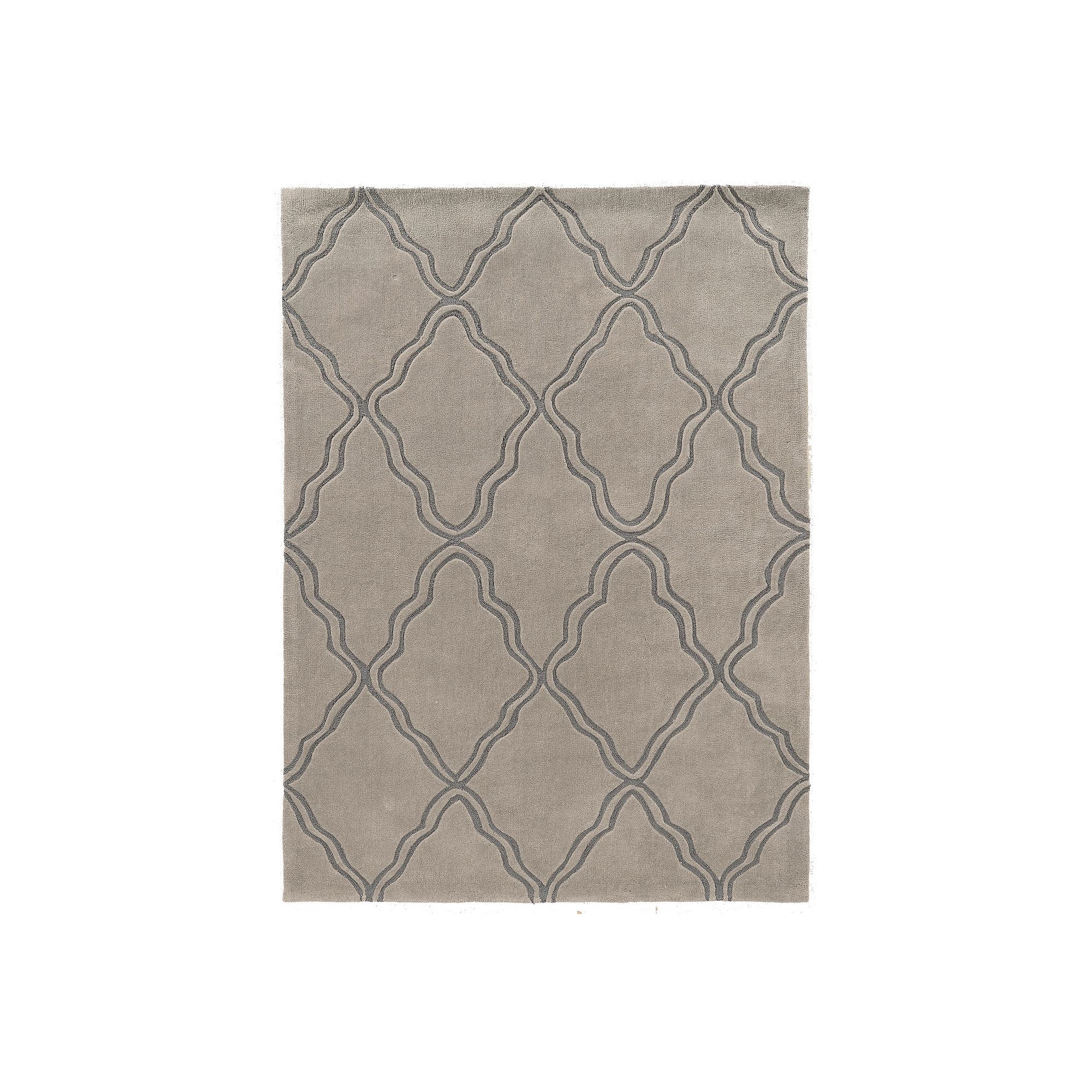 Linon Trio Design Rug, Gray