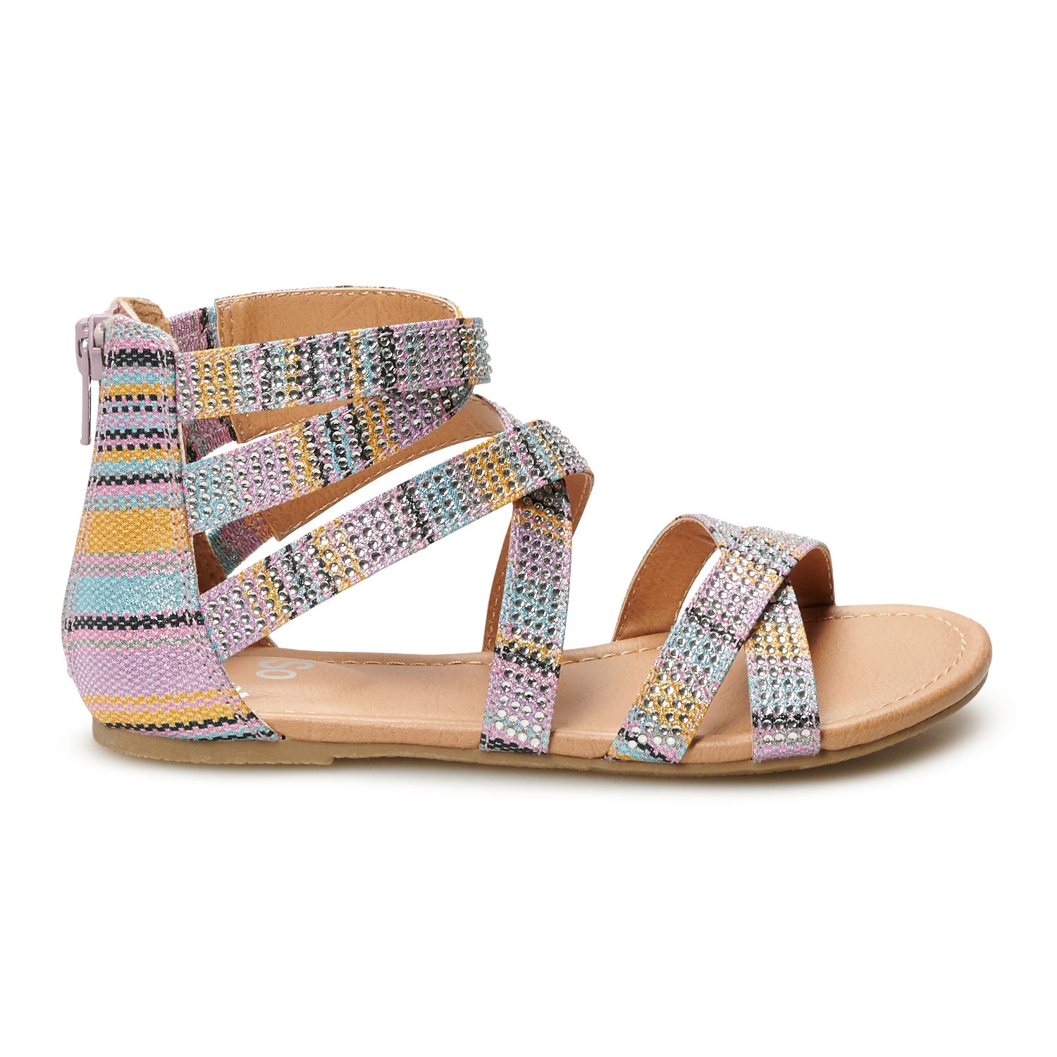 kohls girls white sandals