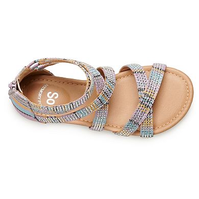 SO® Jaye Girls' Gladiator Sandals