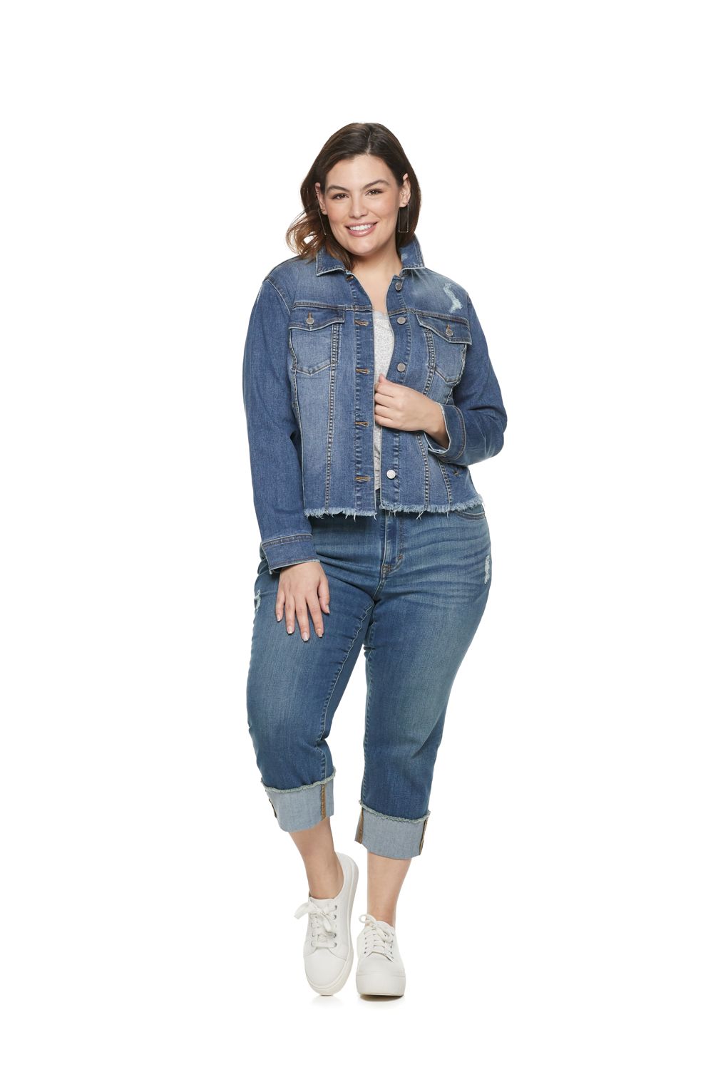 kohls plus size jean jackets