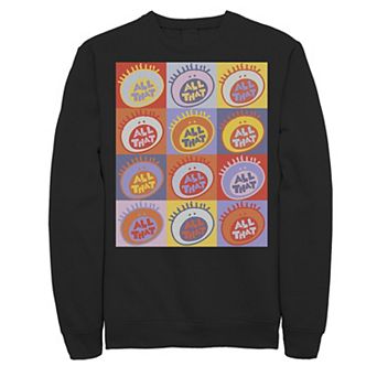Men's Nickelodeon All That Classic Vintage Logo Panels Graphic Fleece Pullover