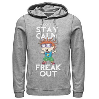 Men's Nickelodeon Rugrats Chuckie Don't Stay Calm Freak Out Graphic Hoodie