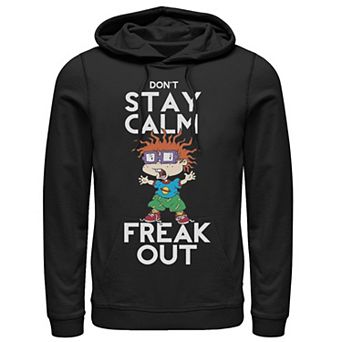 Men's Nickelodeon Rugrats Chuckie Don't Stay Calm Freak Out Graphic Hoodie