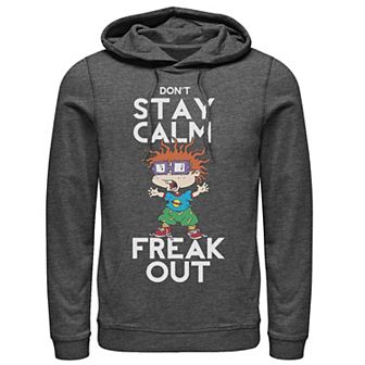 Men's Nickelodeon Rugrats Chuckie Don't Stay Calm Freak Out Graphic Hoodie