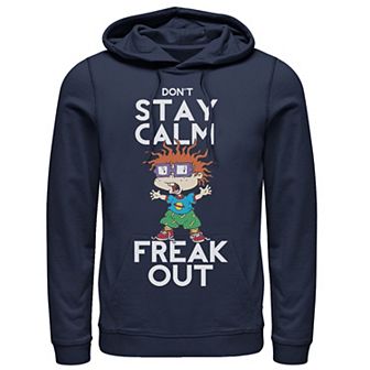 Men's Nickelodeon Rugrats Chuckie Don't Stay Calm Freak Out Graphic Hoodie