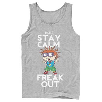 Men's Nickelodeon Rugrats Chuckie Don't Stay Calm Freak Out Graphic Tank Top