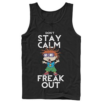 Men's Nickelodeon Rugrats Chuckie Don't Stay Calm Freak Out Graphic Tank Top