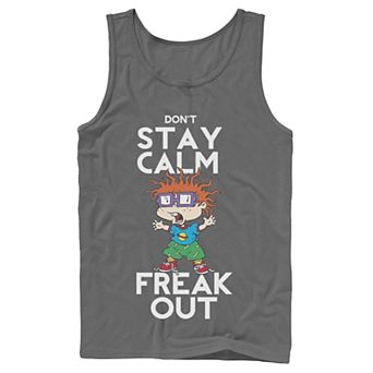 Men's Nickelodeon Rugrats Chuckie Don't Stay Calm Freak Out Graphic Tank Top