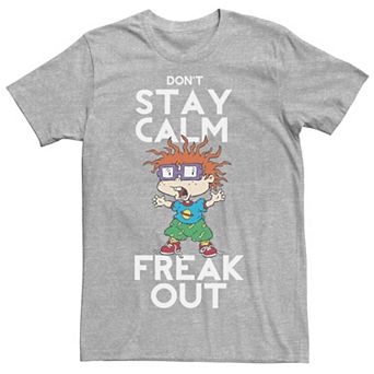 Men's Nickelodeon Rugrats Chuckie Don't Stay Calm Freak Out Graphic Tee