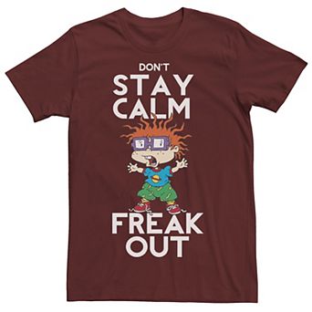 Men's Nickelodeon Rugrats Chuckie Don't Stay Calm Freak Out Graphic Tee
