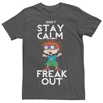 Men's Nickelodeon Rugrats Chuckie Don't Stay Calm Freak Out Graphic Tee