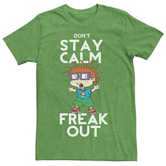 Men's Nickelodeon Rugrats Chuckie Don't Stay Calm Freak Out Graphic Tee