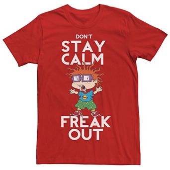 Men's Nickelodeon Rugrats Chuckie Don't Stay Calm Freak Out Graphic Tee