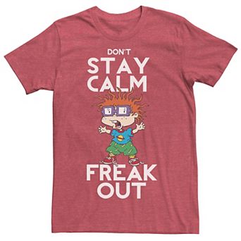 Men's Nickelodeon Rugrats Chuckie Don't Stay Calm Freak Out Graphic Tee