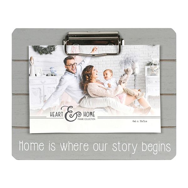 New View Gifts Accessories Home Is Where Our Story Begins Clipboard Frame