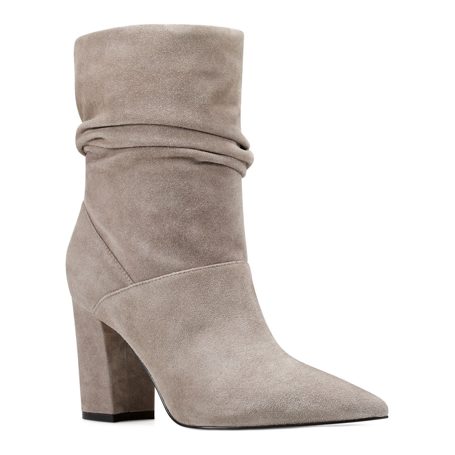 leather slouch boots with heel
