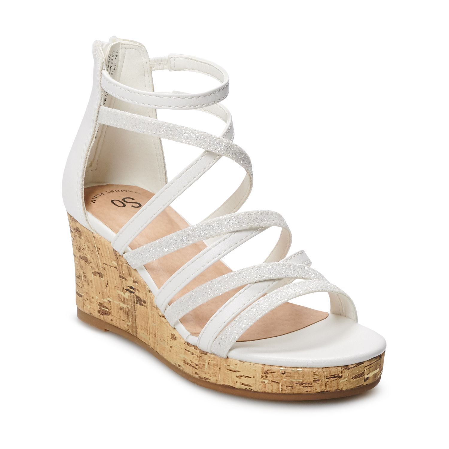 girls white sandals size 1