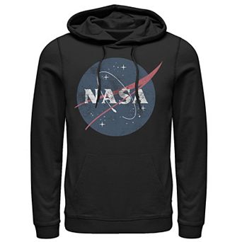 Men's NASA Distressed Simple Circle Logo Graphic Hoodie
